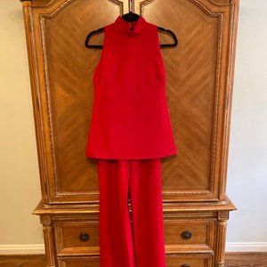 Red 2 Piece pantsuit by Black Halo